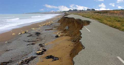 Eroded road