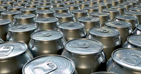 Cans being manufactured